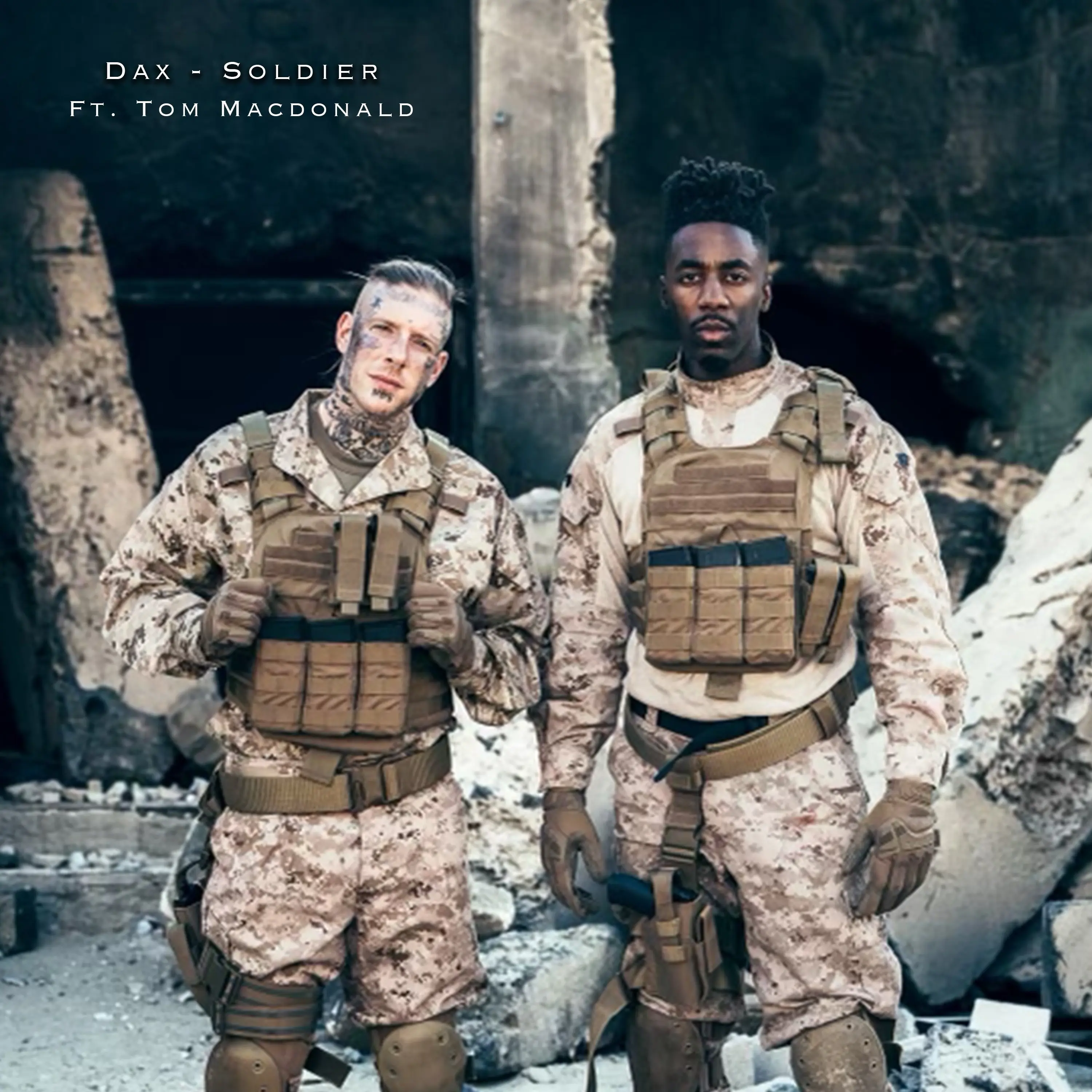 Cover art of the single "Soldier" by Dax ft. Tom MacDonald