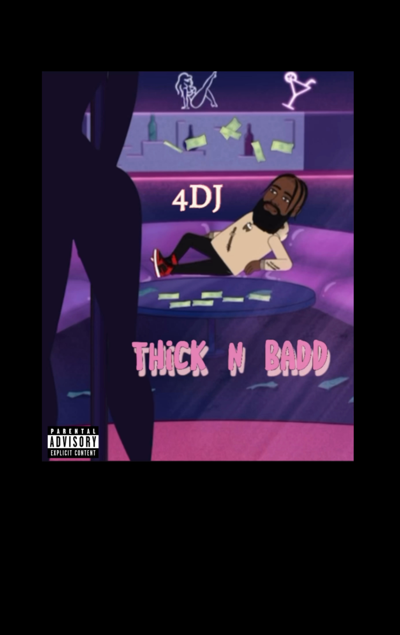 Cover art of the single "Thick N Badd" by 4DJ