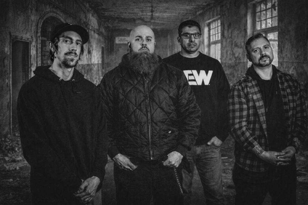Men, Group, Team, Band, Beard, Tshirt, Glasses, Jacket, Sweatshirt, Cap, Hat, Black, White, Monochrome, Picture, Abandoned, Place, Windows, Jumper, Jeans, Chain