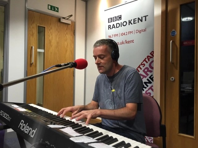 Man, Music, Musician, Artist, Singer, Piano, Roland, Keys, Keyboard, Mic, Stand, Door, Studio, Chair, Class, Headphones, Room, Space, Brown, Beige, BBC, Radio, Kent